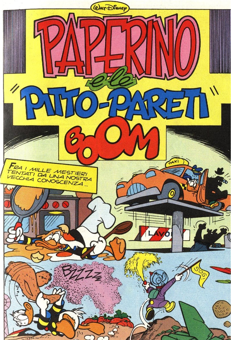 Paperino e le pitto-pareti boom